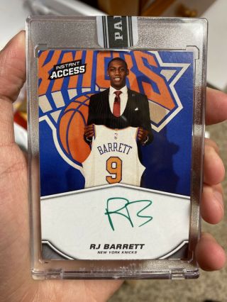 2019 - 20 Panini Instant Access Rj Barrett Rookie Auto /10