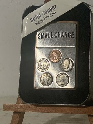 Zippo Small Change 2003 Copper Upc:041689203801 Tin