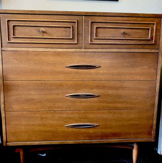 Mid - Century Modern Broyhill Premier Sculptra Tall Dresser/chest Of Drawers