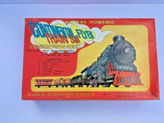Vintage Yonezawa Battery Operated No.  167 Continental Flyer Train Set - Mib