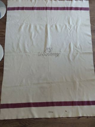 Vintage World War Ii Us Army Medical Wool Blanket