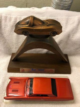 Revell Testor 1966 3rd National Customcar Contest Trophy Junior 1st Pl With Car