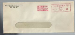 Rare Specimen 1935 Metered Eagle Mail Cover The Postage Meter Company Ny