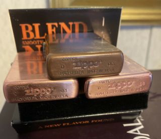 Rare Marlboro Promo Blend No.  27 Solid Copper Zippo Lighters 03 (dated 2003)